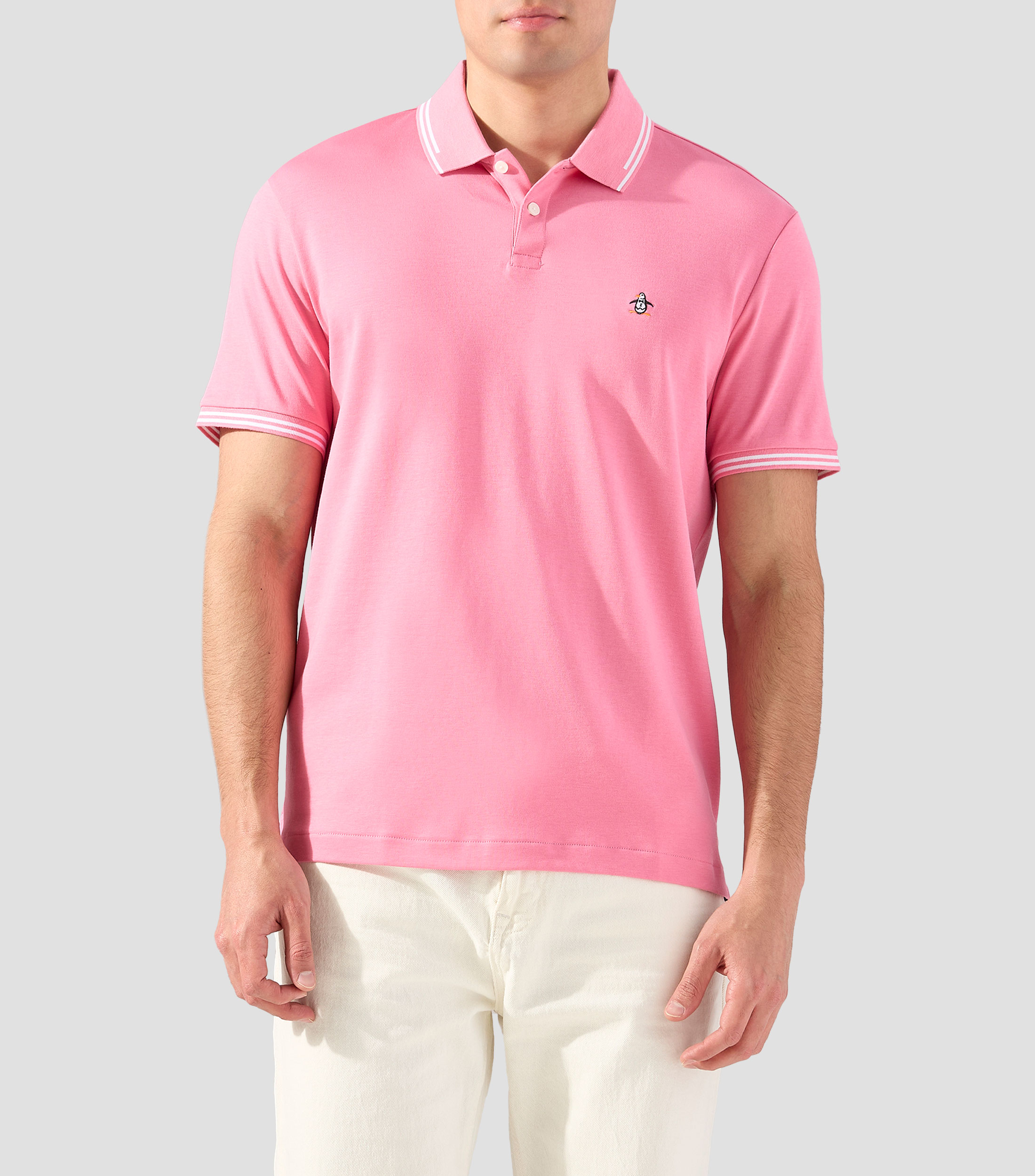 Playera tipo polo manga corta lisa Hombre